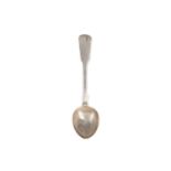 RARE SCOTTISH PROVINCIAL SILVER TEASPOON J. O'RAILY, ACTIVE CIRCA DUMFRIES 1830s, THIS STAMPED EDINB