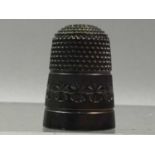 SILVER THIMBLE ALONG WITH OTHER ITEMS