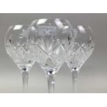 GROUP OF SIX WATERFORD CRYSTAL GLASSES