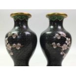 PAIR OF CHINESE CLOISONNE VASES AND ANOTHER PAIR