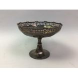 GEORGE V SILVER PEDESTAL BOWL AND OTHER ITEMS