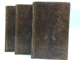 THREE LEATHER BOUND VOLUMES 'HISTORY OF ENGLAND' DAVID HUME