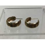 PAIR OF HALF HOOP EARRINGS, IN NINE CARAT GOLD