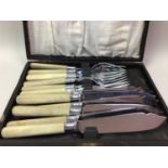 CASED SILVER PLATED CUTLERY SET, AND OTHER ITEMS