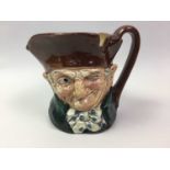 ROYAL DOULTON CHARACTER JUG ALONG WITH OTHER CERAMICS AND GLASS