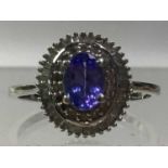 EIGHT TANZANITE RINGS