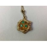 EMERALD SET PENDANT,