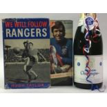 RANGERS F.C., COLLECTION OF BOOKS AND CHAMPAGNE