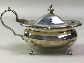 COLLECTION OF SILVER CONDIMENTS,
