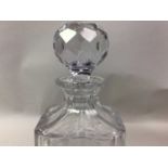 EDINBURGH CRYSTAL DECANTER, AND OTHER ITEMS