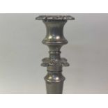 PAIR OF SILVER PLATED CANDLESTICKS, ALONG WITH OTHER SILVER PLATED ITEMS