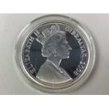 GROUP OF FIVE SILVER PROOF COINS,