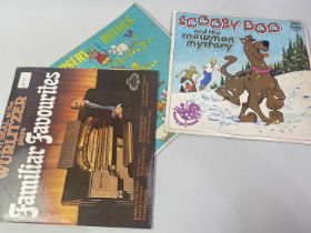 SCOOBY DOO & THE SNOWMEN MYSTERY LP, AND OTHER VINYL RECORDS