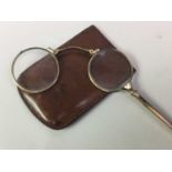 VICTORIAN ROLLED GOLD LORGNETTE,