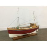 SCRATCHBUILT MODEL BOAT,