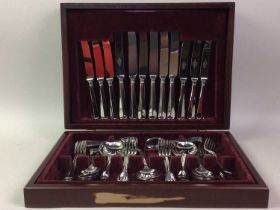 SILVER PLATED CUTLERY SET, AND FURTHER PLATED WARE