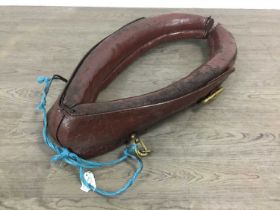 TWO LEATHER HORSE COLLARS, LATE 19TH/EARLY 20TH CENTURY