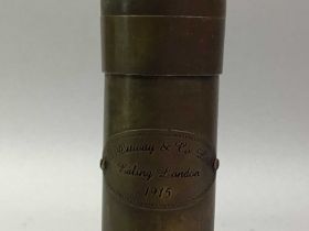 W. OTTWAY & CO. BRASS TELESCOPE, SRAMPED 1915