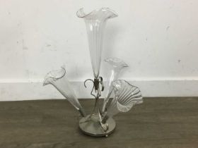 GLASS FLOWER EPERGNE,