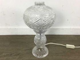 IRISH CRYSTAL TABLE LAMP,