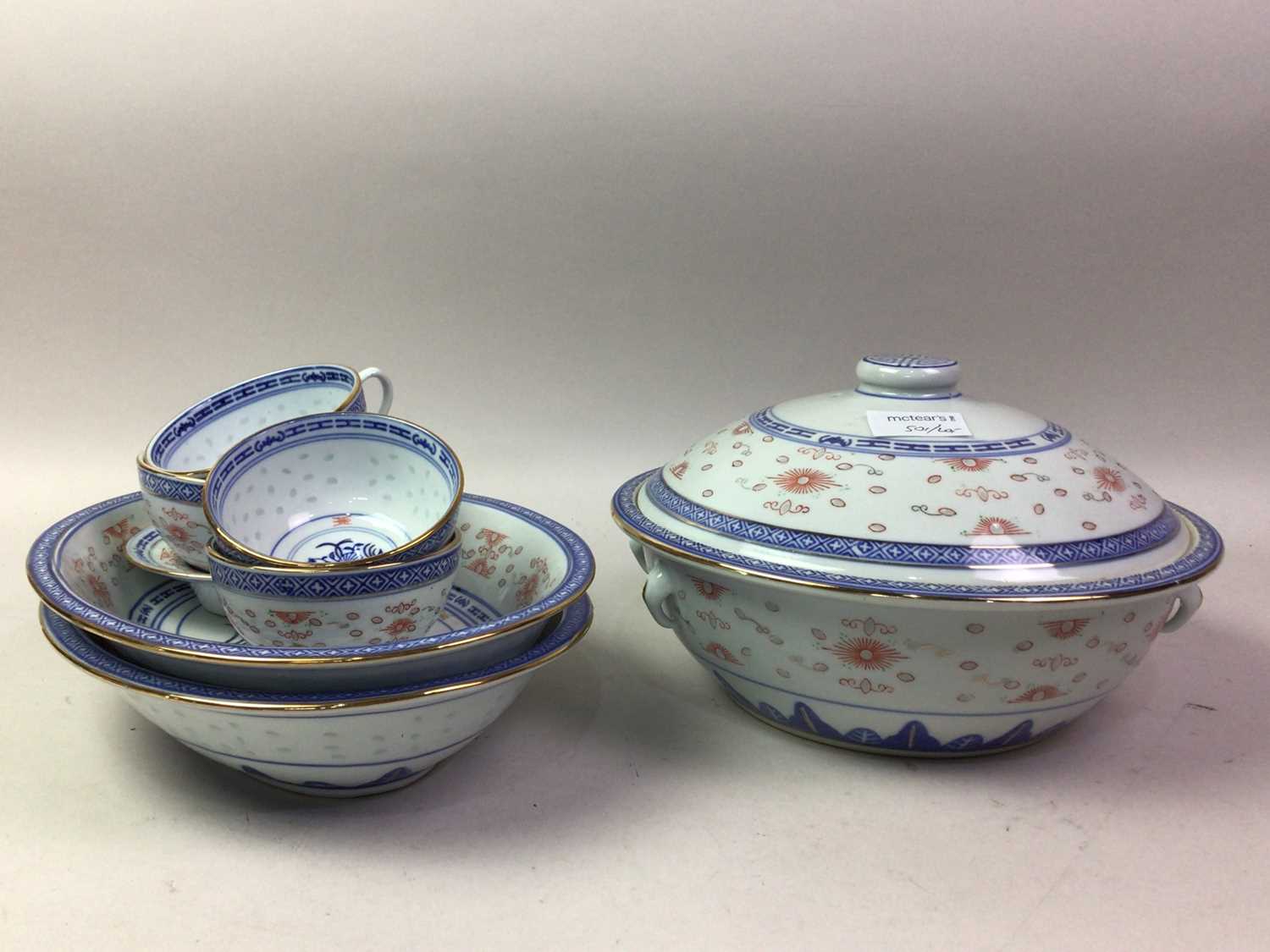 CHINESE TEA AND DINNER SERVICE, - Image 4 of 5