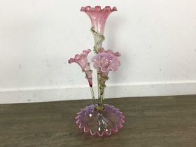 VICTORIAN GLASS FLOWER EPERGNE,