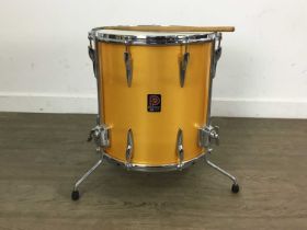 VINTAGE DRUM KIT, ALONG WITH RECORDS AND EPHEMERA