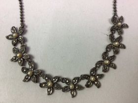 MARCASITE NECKLET, AND OTHER JEWELLERY