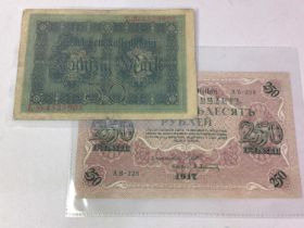 GROUP OF BANKNOTES,