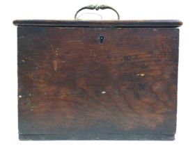 20TH CENTURY WOODEN STORAGE BOX, AND OTHER ITEMS