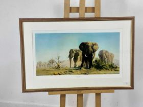 DAVID SHEPHARD, PRINT OF ELEPHANTS