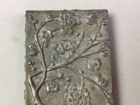 CHINESE SILVER CARD CASE,