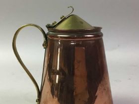 PAIR OF W A S BENSON COPPER JUGS,