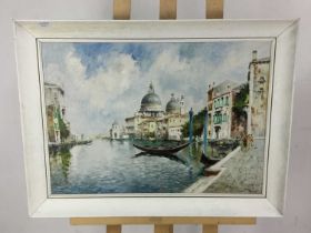 OIL ON CANVAS, VENICE SCENE AND TWO OTHER PICTURES