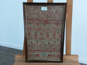 EARLY 19TH CENTURY ALPHABETICAL SAMPLER, WORKED BY ANNE TEMPLETON 1822