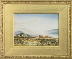 GEORGE MITCHELL (SCOTTISH fl. LATE 19TH-EARLY 20TH CENTURY), THE PEAT SHEDS, LOCH CARRON. ROSS-SHIRE