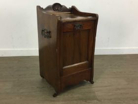 EDWARDIAN MAHOGANY COAL DEPOT, AND AN OCCASIONAL TABLE
