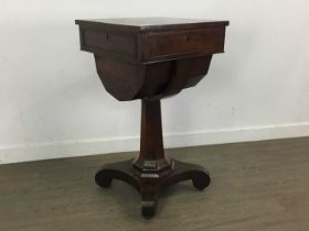 WILLIAM IV ROSEWOOD SEWING TABLE,