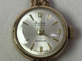 BENTIMA STAR, NINE CARAT GOLD WRIST WATCH