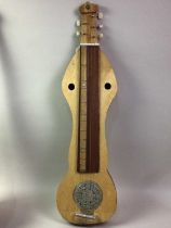 BOUZOUKI OR HURDY GURDY, ALONG WITH TWO BANJOS