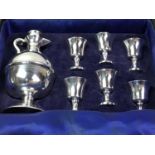 SILVER PLATED COMMUNION SET, AND A TWELVE PIECE PASTRY SET