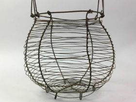PAIR OF FRENCH EGG BASKETS, AND OTHER ITEMS