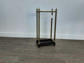 BRASS FOUR DIVISION STICK STAND,