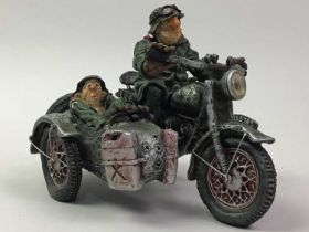 G. FORCHINO, MODEL OF A MOTORCYCLIST AND SIDECAR,