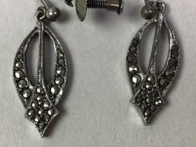 GROUP OF TWELVE PAIRS OF SILVER EARRINGS,