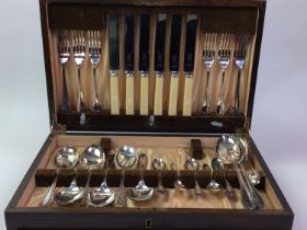 CANTEEN OF SILVER PLATED CUTLERY, EARLY 20TH CENTURY