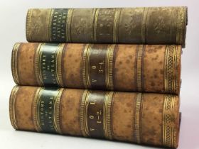 GROUP OF LEATHER BOUND BOOKS,