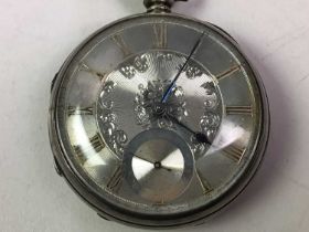 VICTORIAN SILVER MASONIC POCKET WATCH,