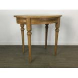 SMALL PRIMITIVE PINE DINING TABLE AND SET OF FOUR CHAIRS, CIRCA EARLY 20TH CENTURY AND LATER