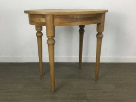 SMALL PRIMITIVE PINE DINING TABLE AND SET OF FOUR CHAIRS, CIRCA EARLY 20TH CENTURY AND LATER